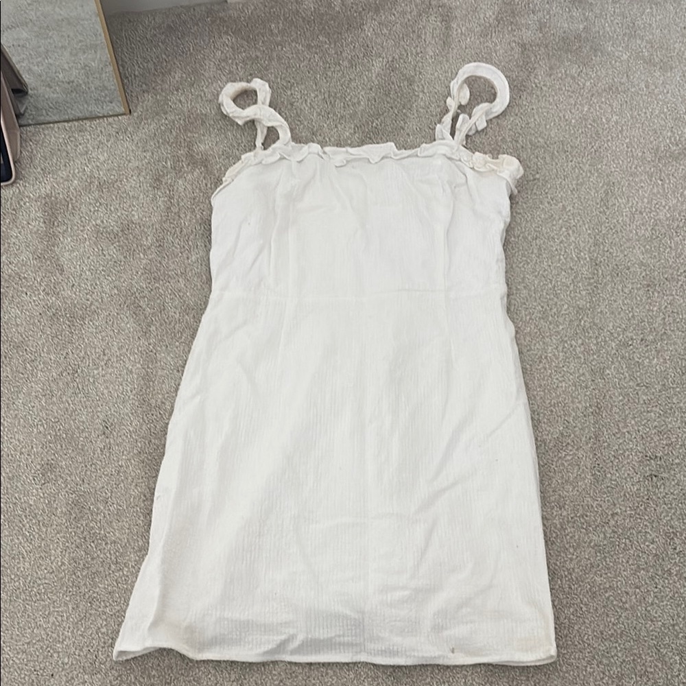 White ruffle Dress